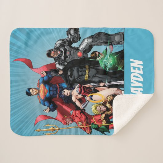 Justice League - Groep 2 Sherpa Deken (Voorkant (horizontaal))