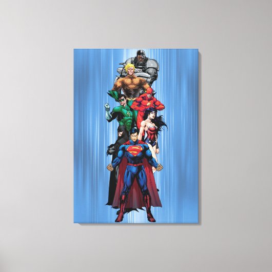 Justice League - Groep 3 Canvas Afdruk (Voorkant)