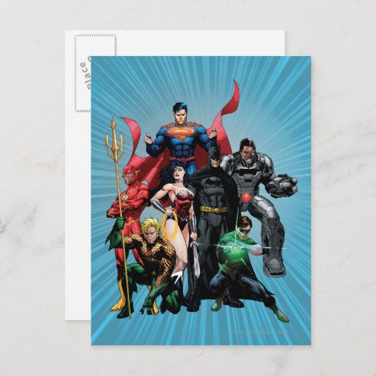 Justice League - Group 2 Briefkaart (Voorkant / Achterkant)