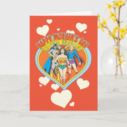 Justice League | Happy Moederdag Kaart (Gele Bloem)