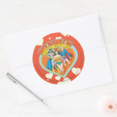 Justice League | Happy Moederdag Ronde Sticker (Envelop)