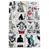 Justice League Heldhaftig Paneel Patroon Medium Cadeauzakje (Voorkant)
