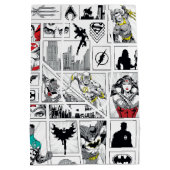 Justice League Heldhaftig Paneel Patroon Medium Cadeauzakje (Achterkant)