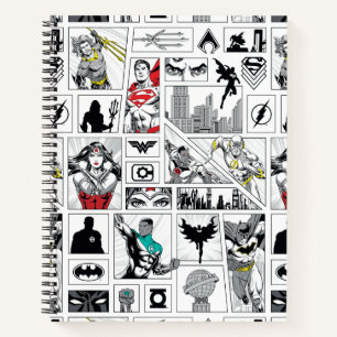 Justice League Heldhaftig Paneel Patroon Notitieboek