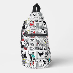 Justice League Heldhaftig Paneel Patroon Sling Bag