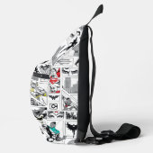 Justice League Heldhaftig Paneel Patroon Sling Bag (Rechts)