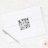 Justice League Heldhaftig Paneel Patroon Vierkante Sticker (Envelop)