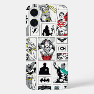 Justice League Heldhaftig Paneelpatroon iPhone 16 Hoesje