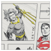 Justice League Heldhaftig Paneelpatroon Stof (Close Up)