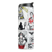 Justice League Heldhaftig Paneelpatroon Thermosbeker (Gedraaid links)