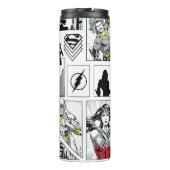 Justice League Heldhaftig Paneelpatroon Thermosbeker (Achterkant)