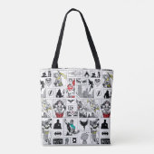 Justice League Heldhaftig Paneelpatroon Tote Bag (Achterkant)