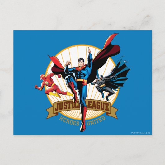 Justice League Heroes United Briefkaart (Voorkant)