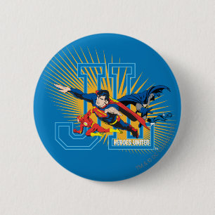 Justice League Heroes United Ronde Button 5,7 Cm