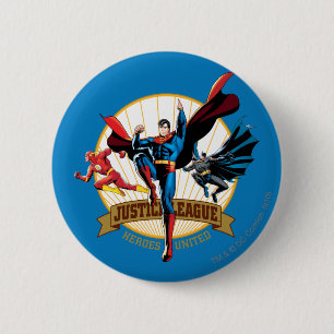 Justice League Heroes United Ronde Button 5,7 Cm