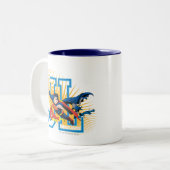 Justice League Heroes United Tweekleurige Koffiemok (Voorkant links)