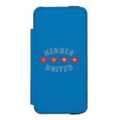 Justice League Heroes Unlinked Logos Incipio iPhone Portemonnee Hoesje (Voorkant Agenda)