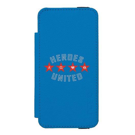 Justice League Heroes Unlinked Logos Incipio iPhone Portemonnee Hoesje (Voorkant Agenda)