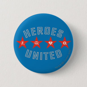 Justice League Heroes Unlinked Logos Ronde Button 5,7 Cm