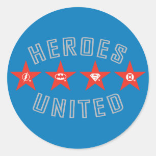 Justice League Heroes Unlinked Logos Ronde Sticker