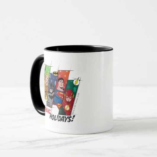 Justice League "Heroic Feestdagen!" Mok (Voorkant links)