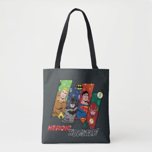 Justice League "Heroic Feestdagen!" Tote Bag (Voorkant)