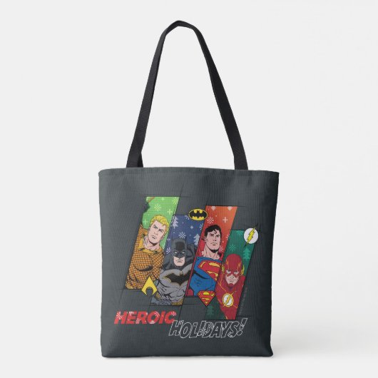 Justice League "Heroic Feestdagen!" Tote Bag (Achterkant)
