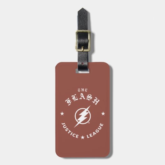 Justice League | Het Flash Retro Lightning Embleem Bagagelabel (Voorkant verticaal)