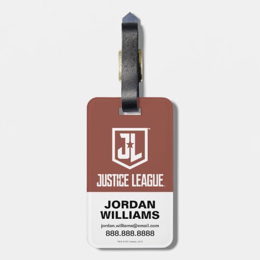 Justice League | Het Flash Retro Lightning Embleem Bagagelabel (Achterkant verticaal)