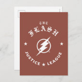 Justice League | Het Flash Retro Lightning Embleem Briefkaart (Voorkant / Achterkant)