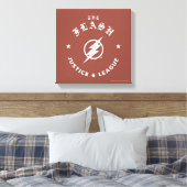 Justice League | Het Flash Retro Lightning Embleem Canvas Afdruk (Insitu (Slaapkamer))