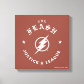 Justice League | Het Flash Retro Lightning Embleem Canvas Afdruk (Voorkant)