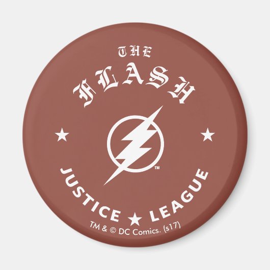 Justice League | Het Flash Retro Lightning Embleem Magneet (Voorkant)