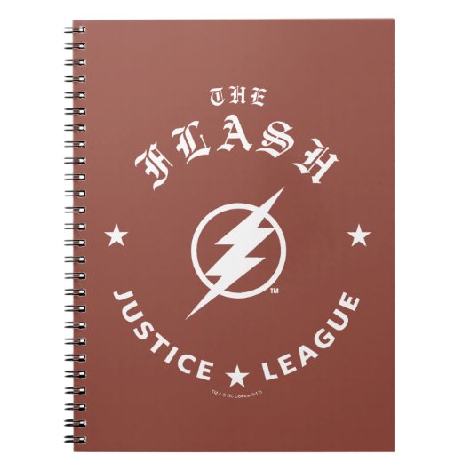 Justice League | Het Flash Retro Lightning Embleem Notitieboek (Voorkant)