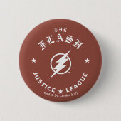 Justice League | Het Flash Retro Lightning Embleem Ronde Button 5,7 Cm (Voorkant)