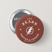 Justice League | Het Flash Retro Lightning Embleem Ronde Button 5,7 Cm (Voorkant /achterkant)