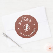 Justice League | Het Flash Retro Lightning Embleem Ronde Sticker (Envelop)