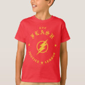 Justice League | Het Flash Retro Lightning Embleem T-shirt (Voorkant)