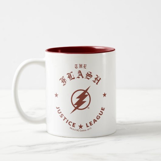 Justice League | Het Flash Retro Lightning Embleem Tweekleurige Koffiemok (Links)
