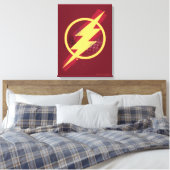 Justice League | Het Symbool van de Flits van de B Canvas Afdruk (Insitu (Slaapkamer))