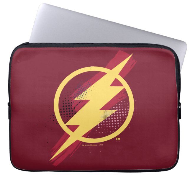 Justice League | Het Symbool van de Flits van de B Laptop Sleeve (Voorkant)