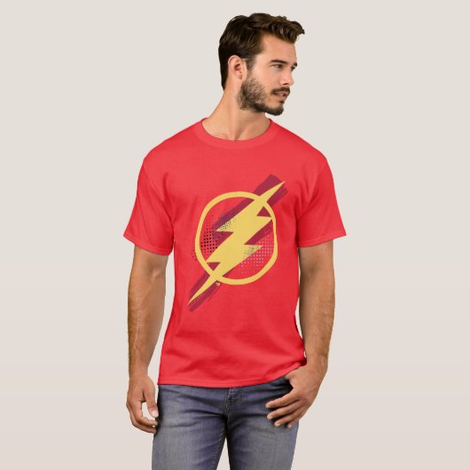 Justice League | Het Symbool van de Flits van de B T-shirt (Voorkant volledig)