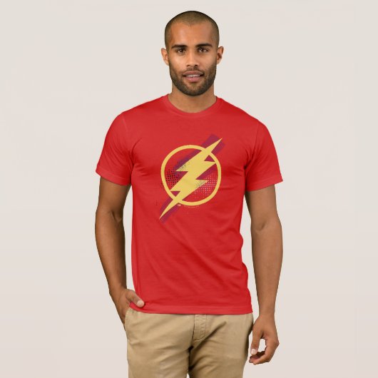 Justice League | Het Symbool van de Flits van de B T-shirt (Voorkant volledig)