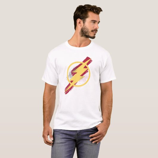 Justice League | Het Symbool van de Flits van de B T-shirt (Voorkant volledig)