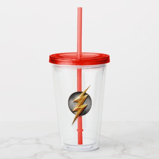 Justice League | Het symbool van de metalen bouten Acryl Drinkbeker (Voorkant)