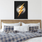 Justice League | Het symbool van de metalen bouten Canvas Afdruk (Insitu (Slaapkamer))