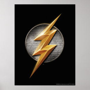 Justice League Het symbool van de metalen bouten Poster