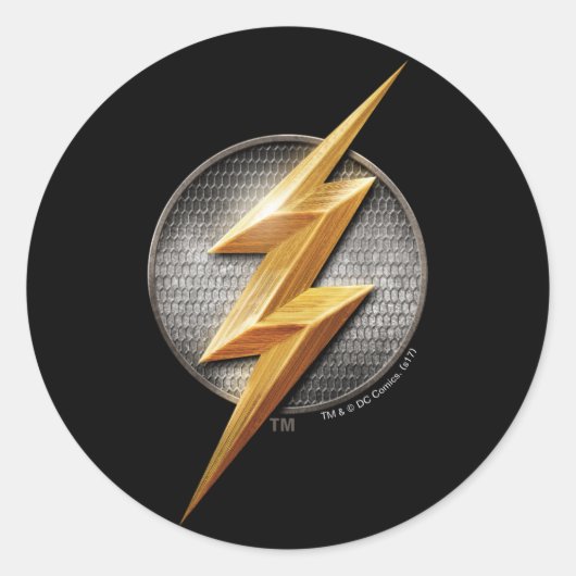 Justice League | Het symbool van de metalen bouten Ronde Sticker (Voorkant)