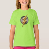 Justice League | Het symbool van de metalen bouten T-shirt (Voorkant)