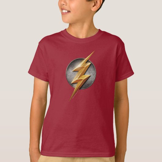 Justice League | Het symbool van de metalen bouten T-shirt (Voorkant)